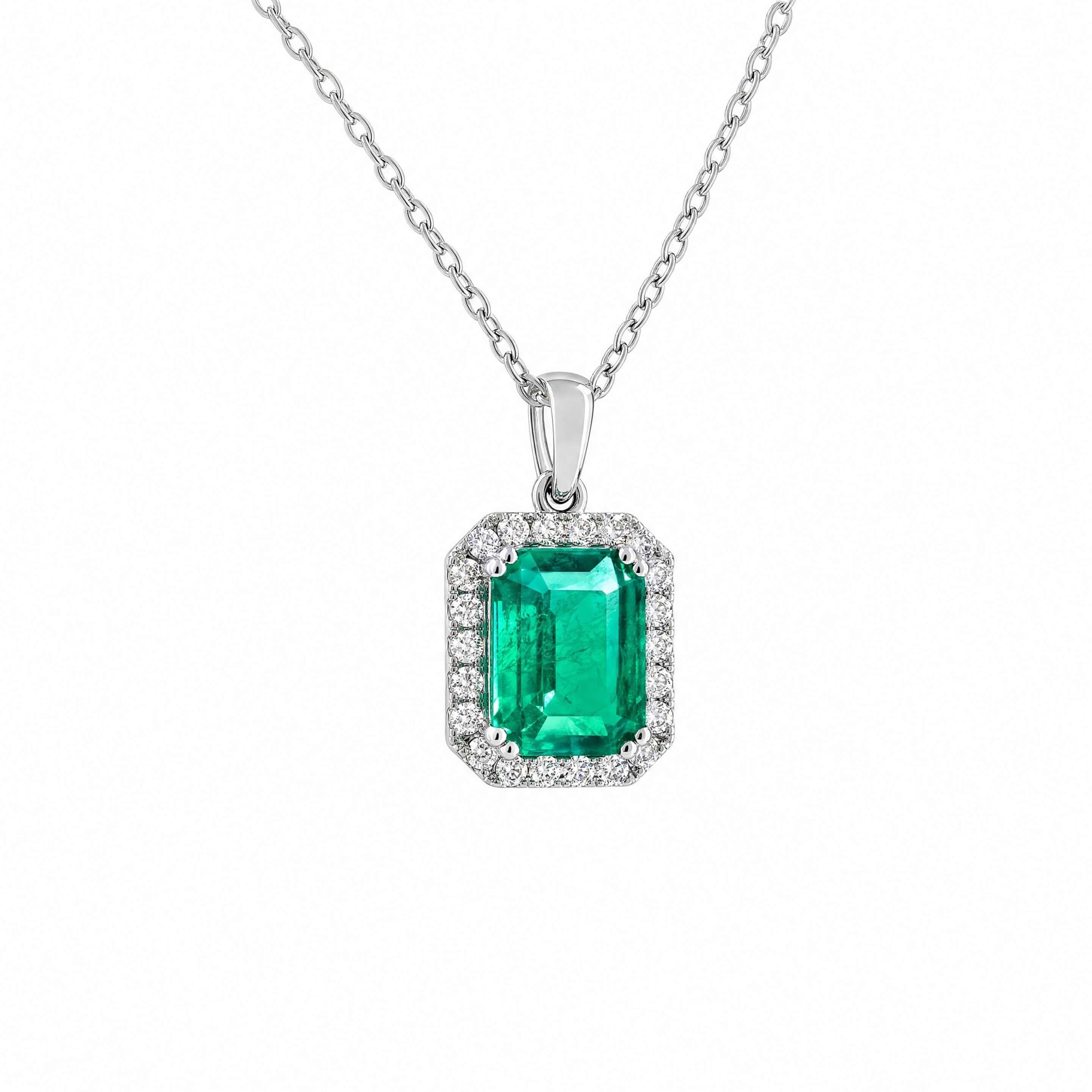 Girocollo smeraldo oro e diamanti BON TON Art. CD326