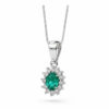 Girocollo smeraldo e diamanti BON TON art. CD1080-2