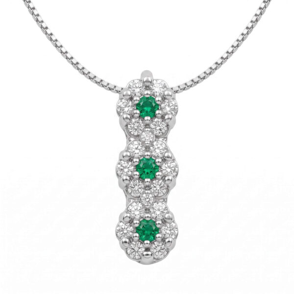 BELLE EPOQUE White Gold Diamond Trilogy Pendant Art. CD316