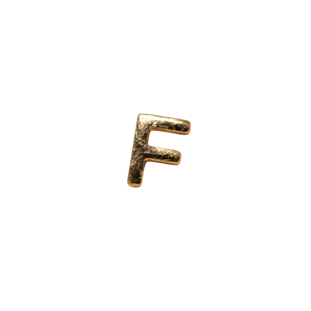 Mono orecchino lettera oro e diamanti art. LETTERA-F