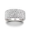 Anello a fascia larga diamanti e oro bianco Art. 4448/01/90
