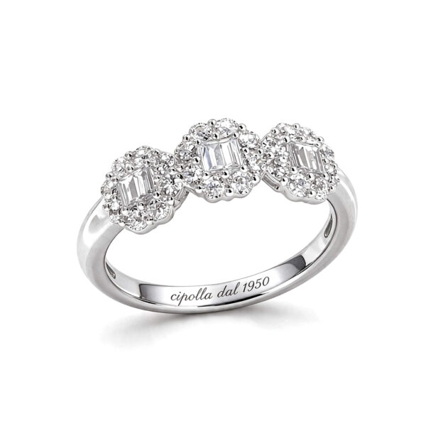 Anello trilogy  oro e diamanti SETA Art. RD08156X
