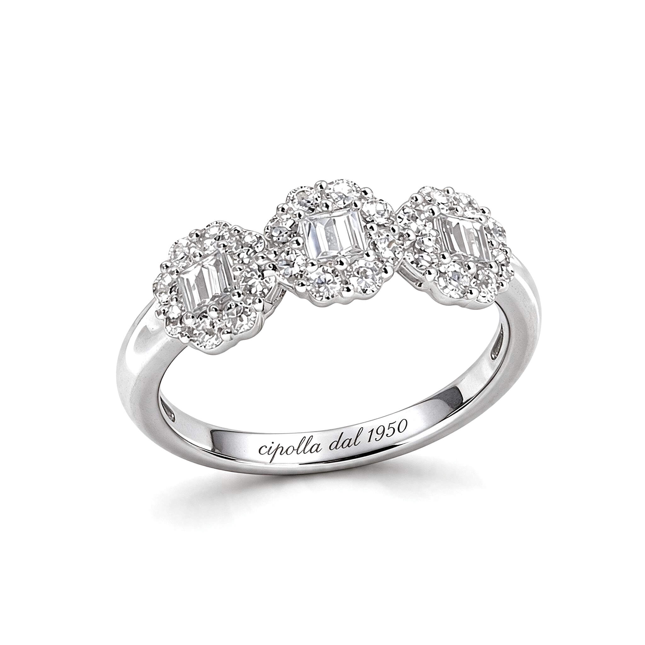 Anello trilogy  oro e diamanti SETA Art. RD08156X