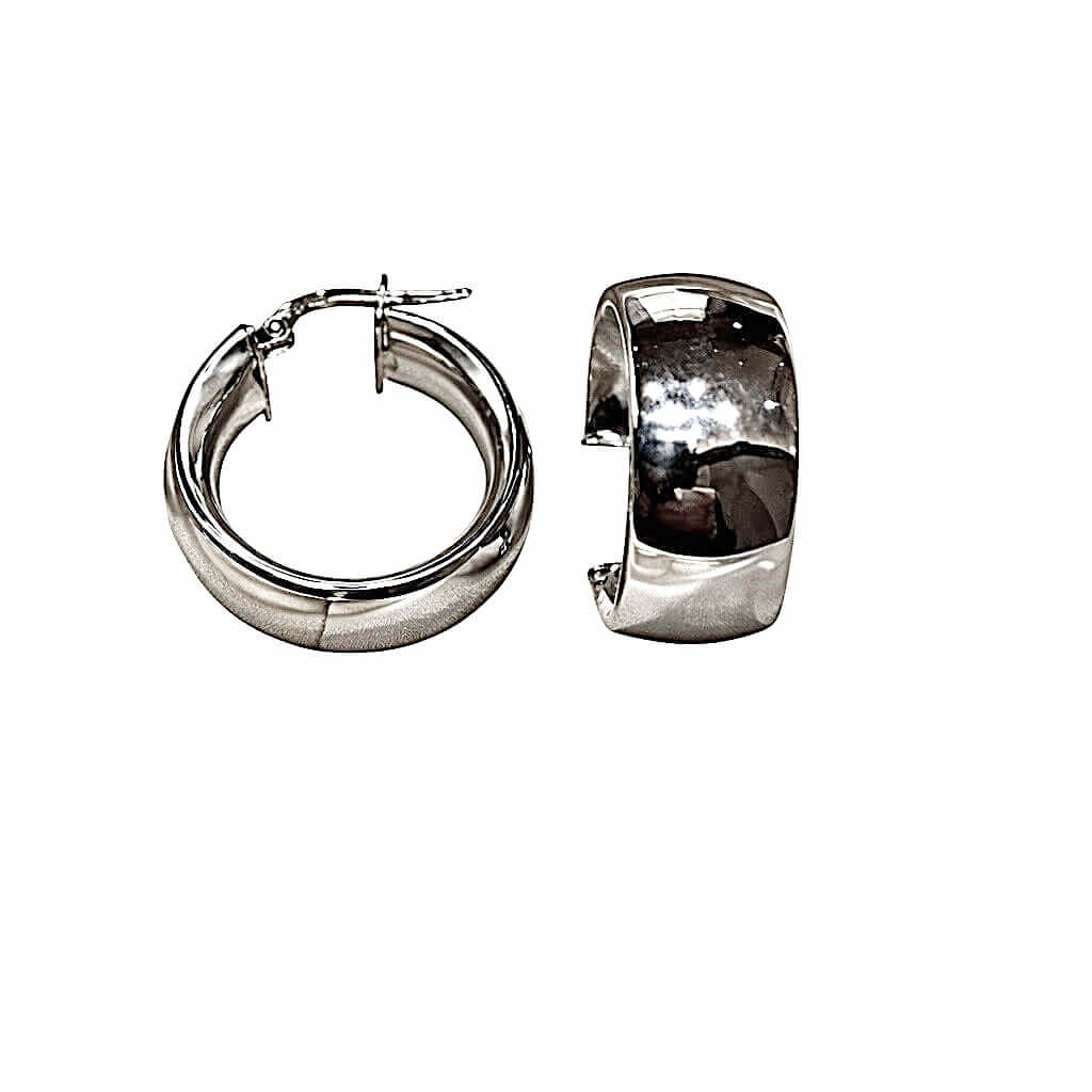 Orecchini a cerchio  in oro bianco 18 kt Art. OR21