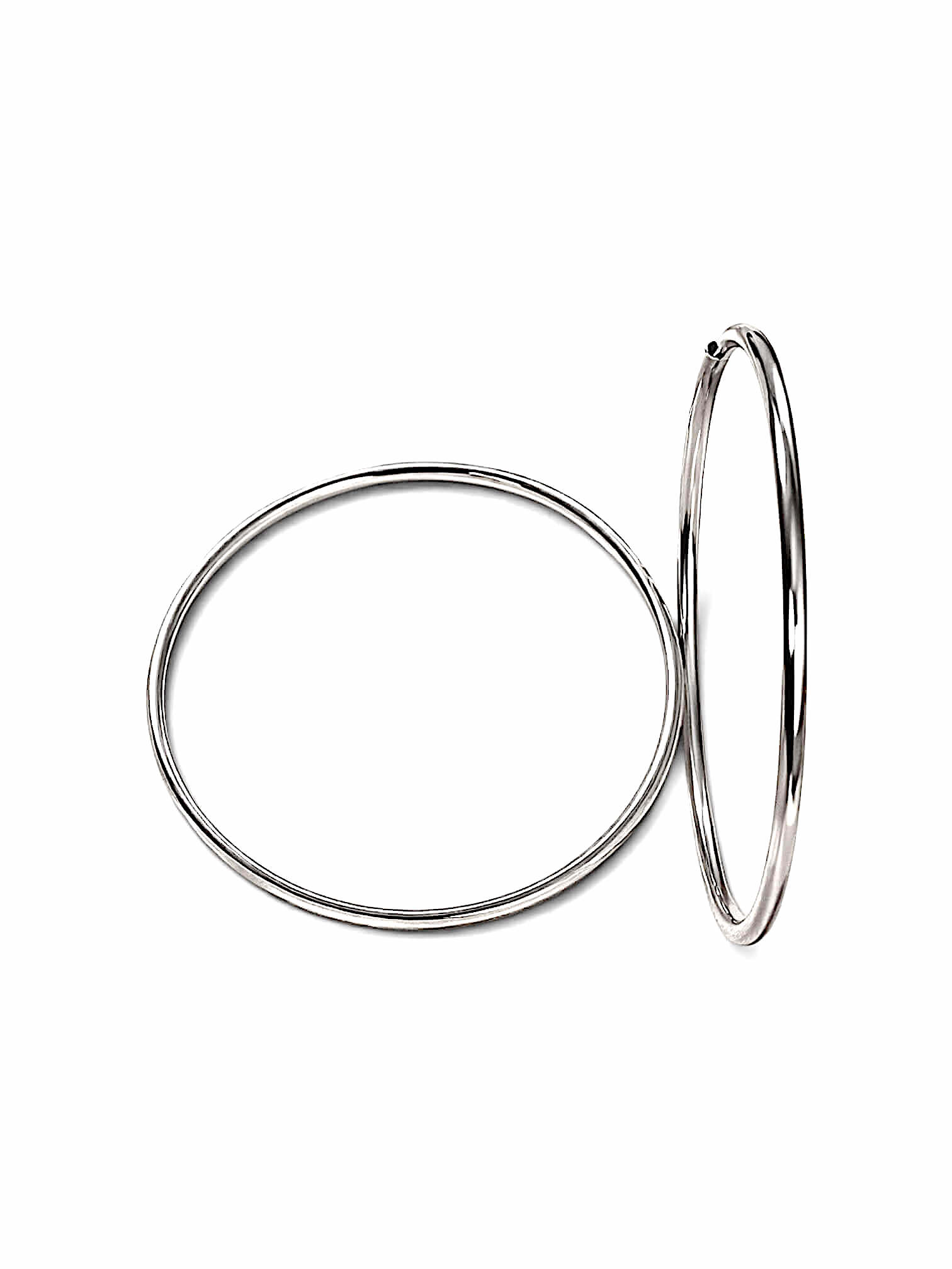 Orecchini a cerchio  in oro bianco 18 kt Art. OR15