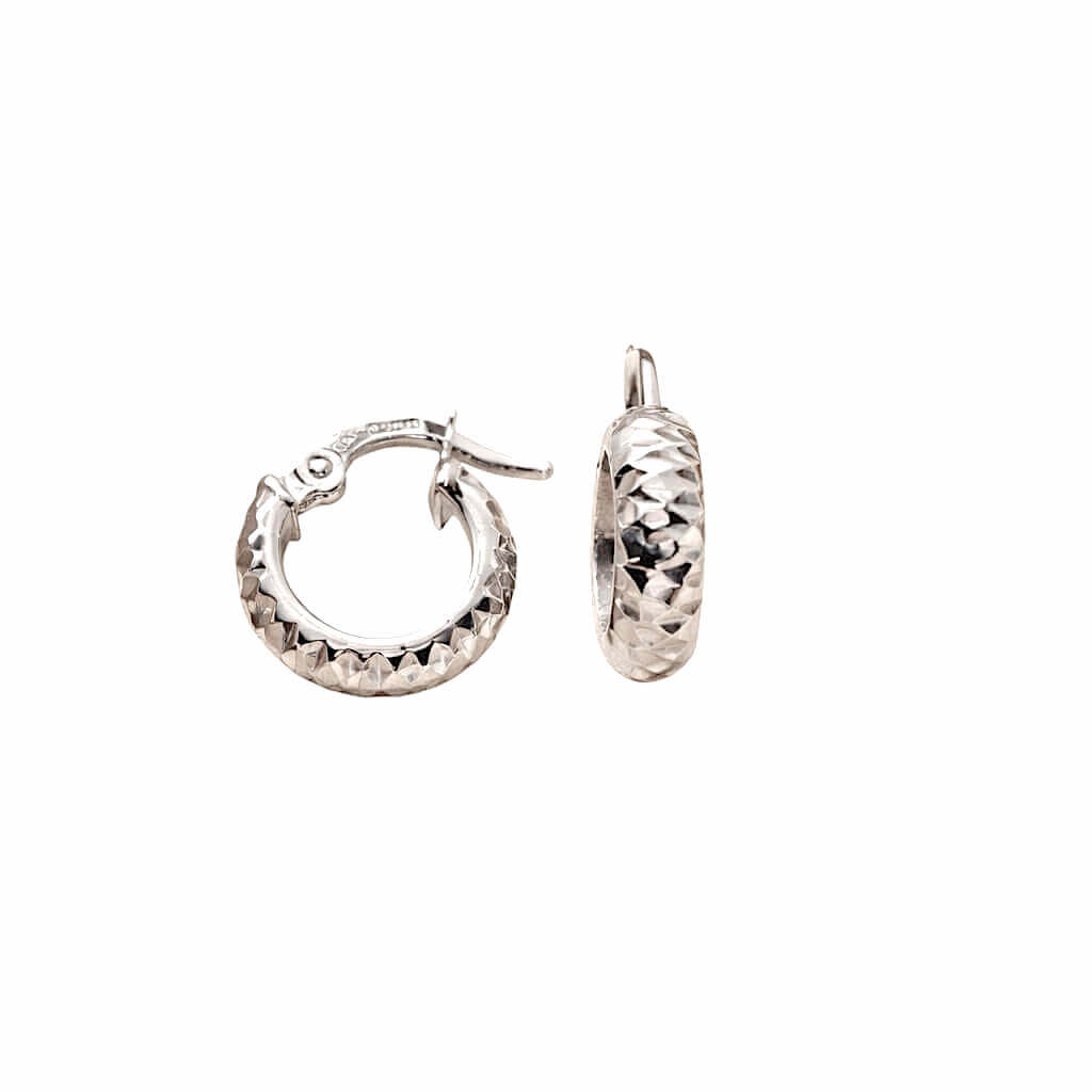 Orecchini a cerchio in oro bianco 18 kt Art. OR23