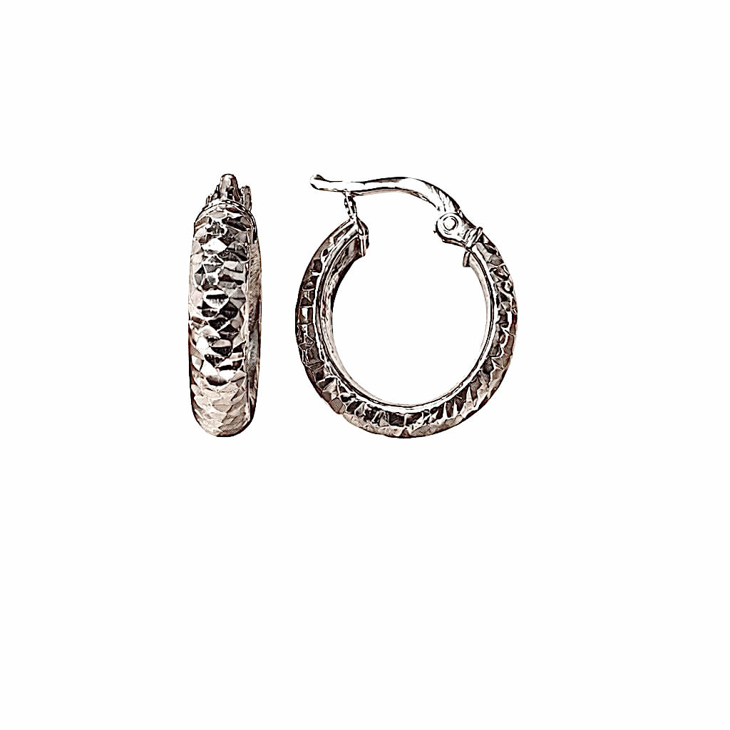 Orecchini a cerchio in oro bianco 18 kt Art. OR17