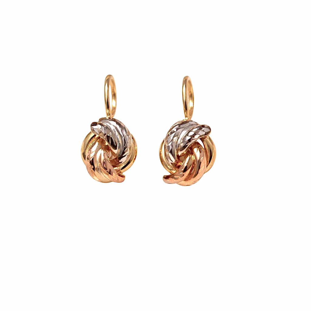 Orecchini  tre colori in oro 18 kt Art. OR14