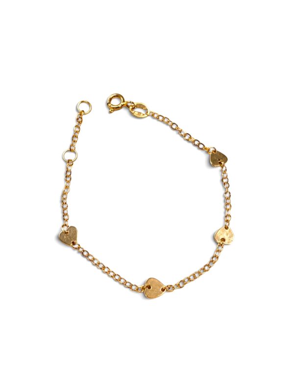 Bracciale bimbo/bimba CUORICINI oro giallo  Art. CEBR140