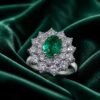 Anello smeraldo e diamanti  BON TON art. AN748