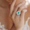 Anello smeraldo e diamanti  BON TON art. AN748