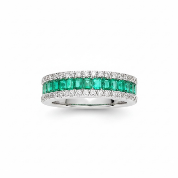 Anello veretta smeraldo e diamanti BELLE EPOQUE Art. 135057
