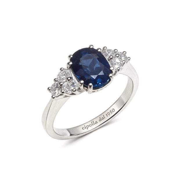 Anello in oro zaffiro e diamanti GEMME  art. AN1917
