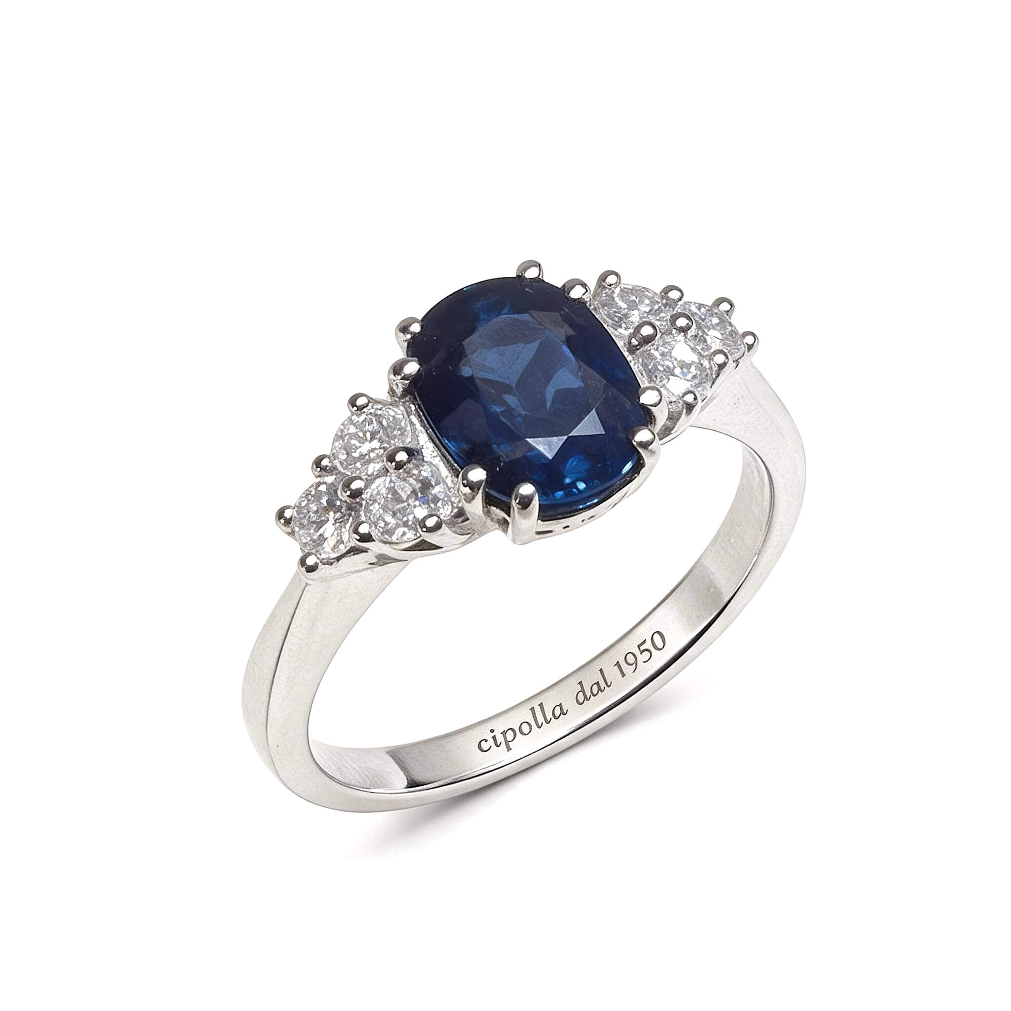 Anello in oro zaffiro e diamanti GEMME art. AN1917