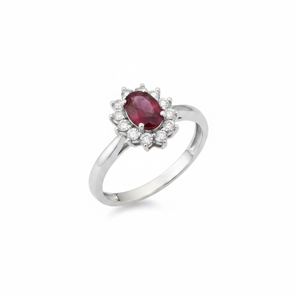 Anello rubino  diamanti e oro  BON TON art. AN1312