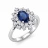 Anello zaffiro diamanti oro bianco BON TON art. 7735/AZ