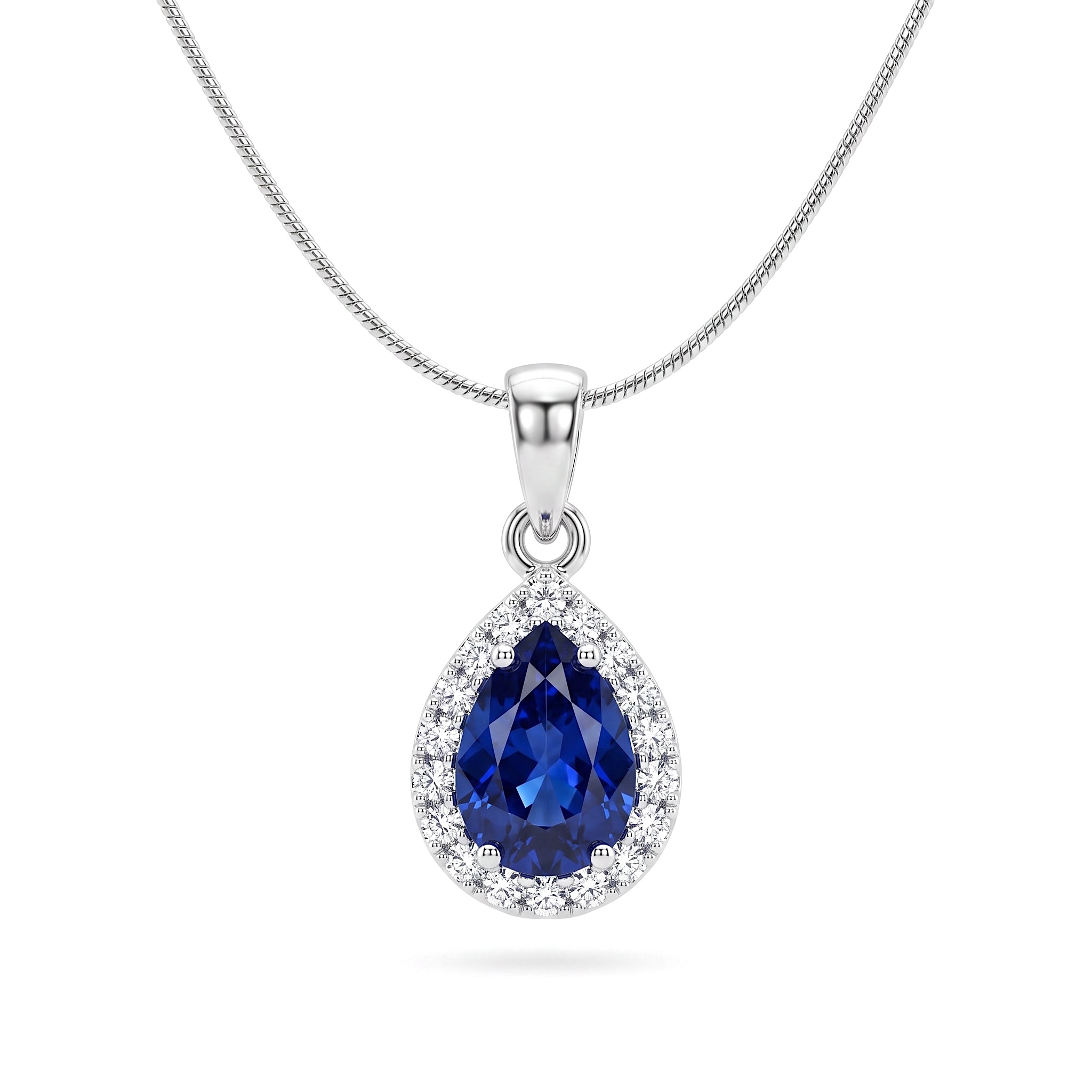 Girocollo zaffiro oro  e diamanti BON TON  Art. CIPCDZ02