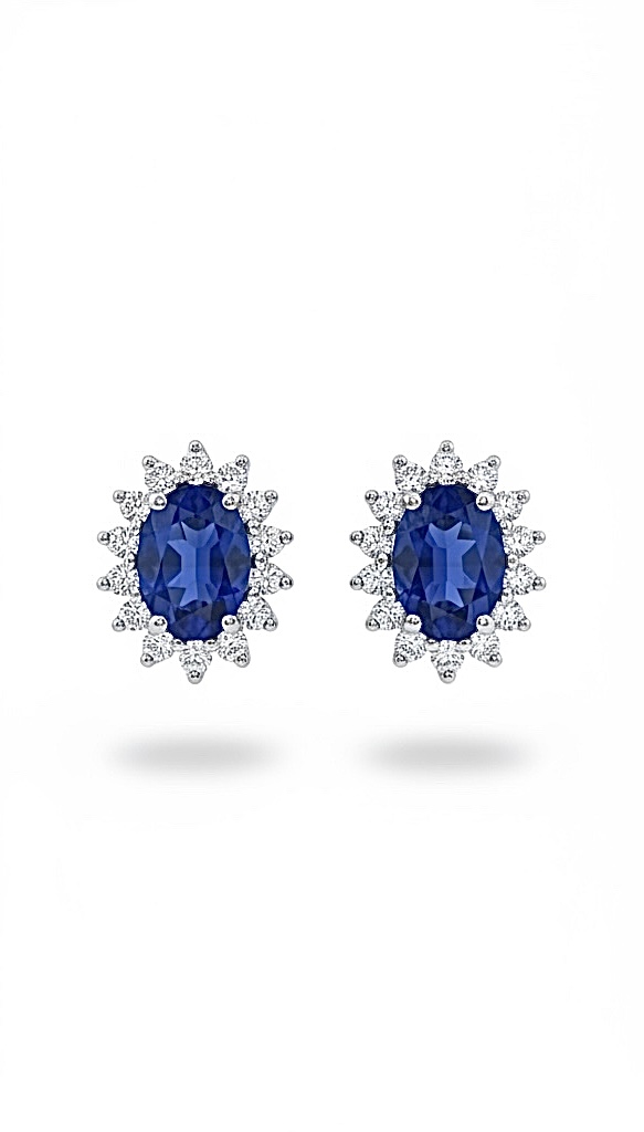 Orecchini zaffiri e Diamanti BON TON Art. 7666/OZ