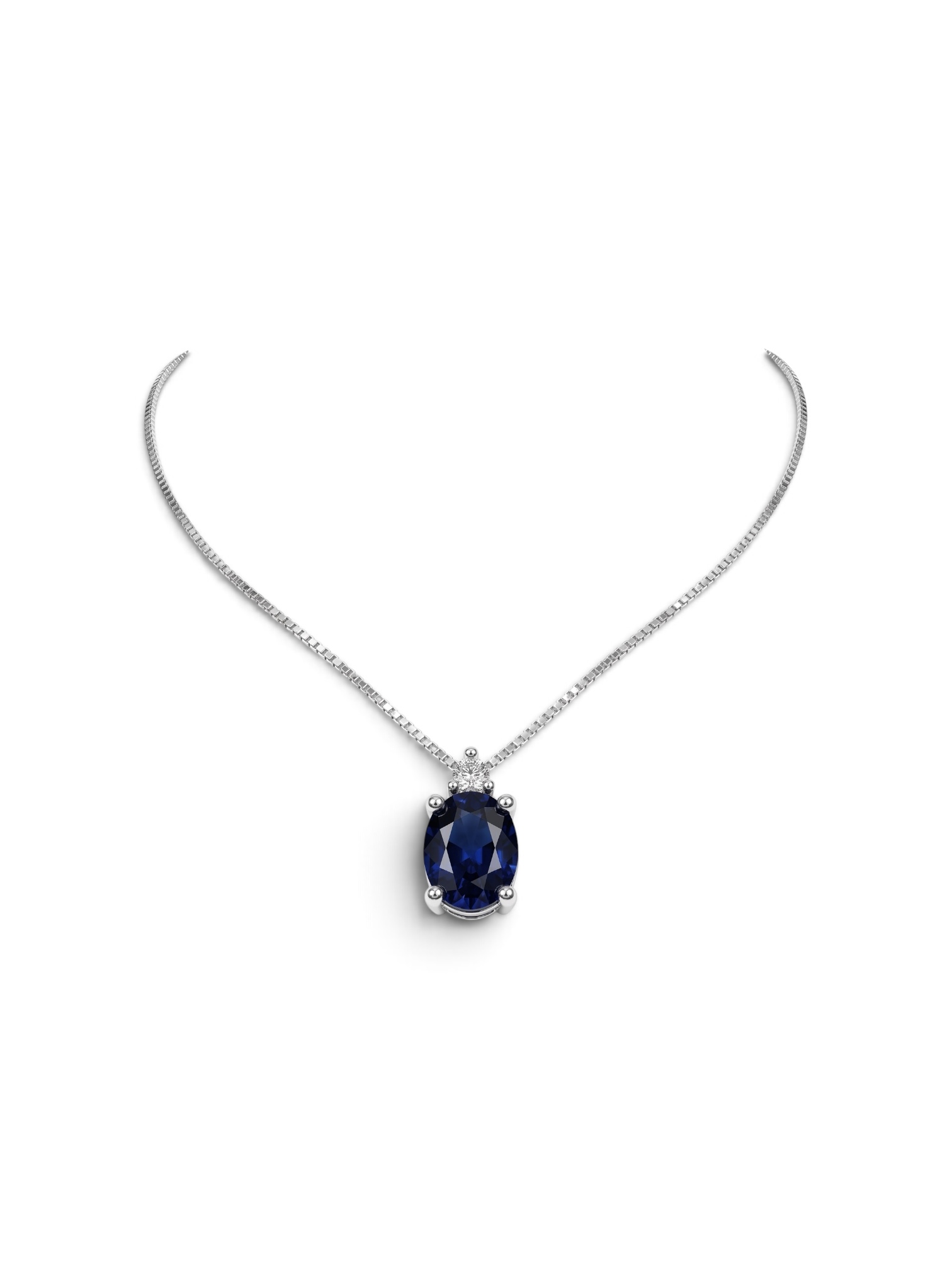Pendente zaffiro e diamanti Gemme Art. CIPDZ04