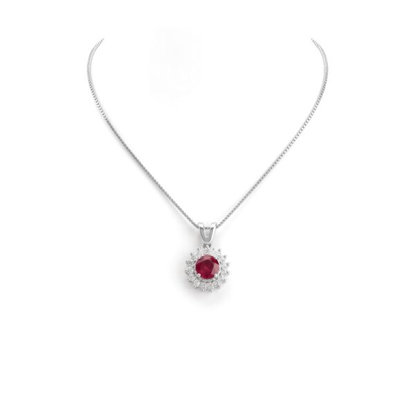 Girocollo rubino oro e diamanti BON TON   Art. CD568-1