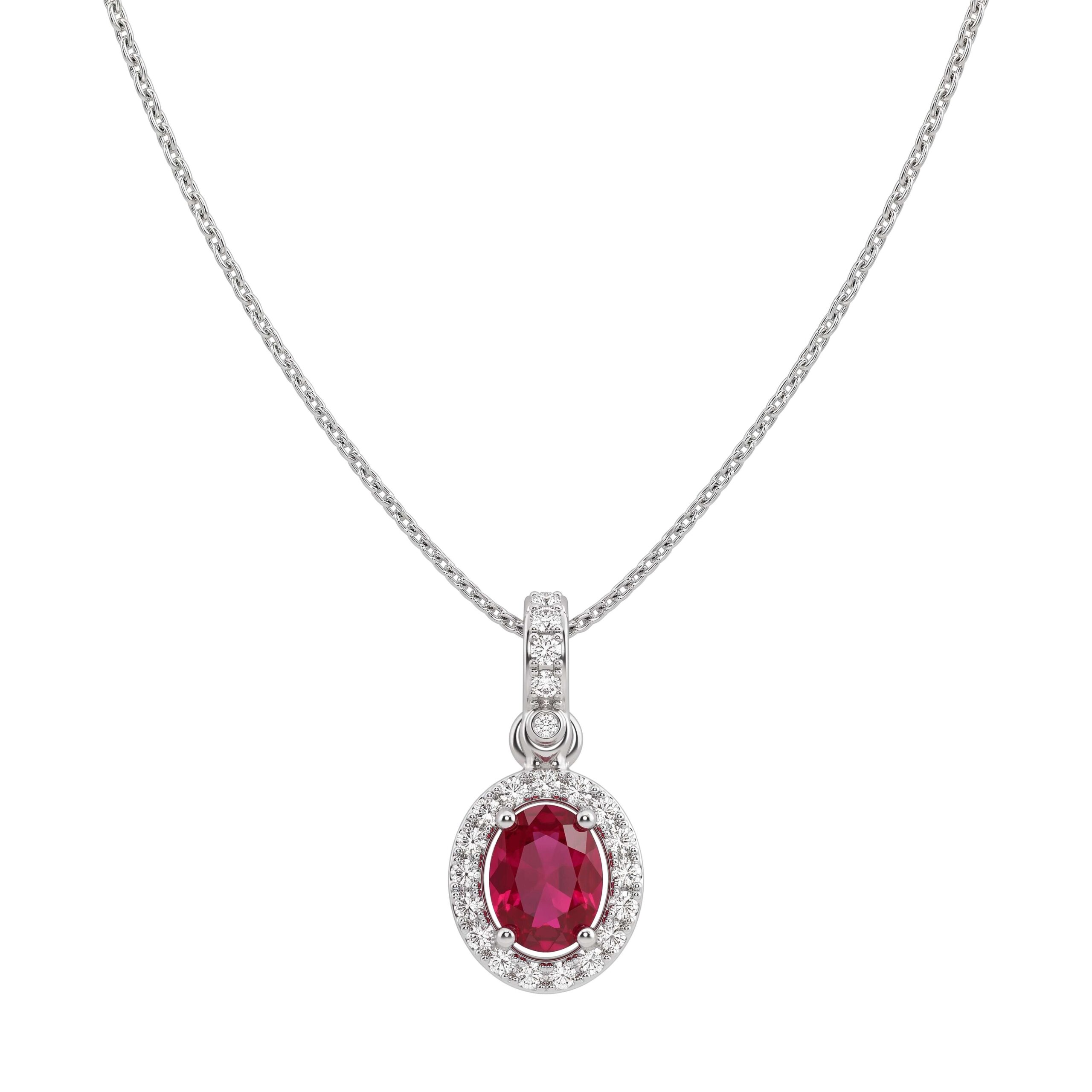Girocollo Rubino Oro e Diamanti GEMME Art.CD1127