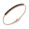 bracciale paddle diamanti oro 18kt cipolla dal 1950 gioiellieri palermo gioielleria palermo Bracciale tennis PADDLE diamanti neri e oro rosa art.BRC10