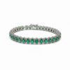 bracciale smeraldi tennis oro diamanti cipolla dal 1950 gioiellieri gioielleria palermo Bracciale tennis di smeraldi e diamanti BON TON art. 136201