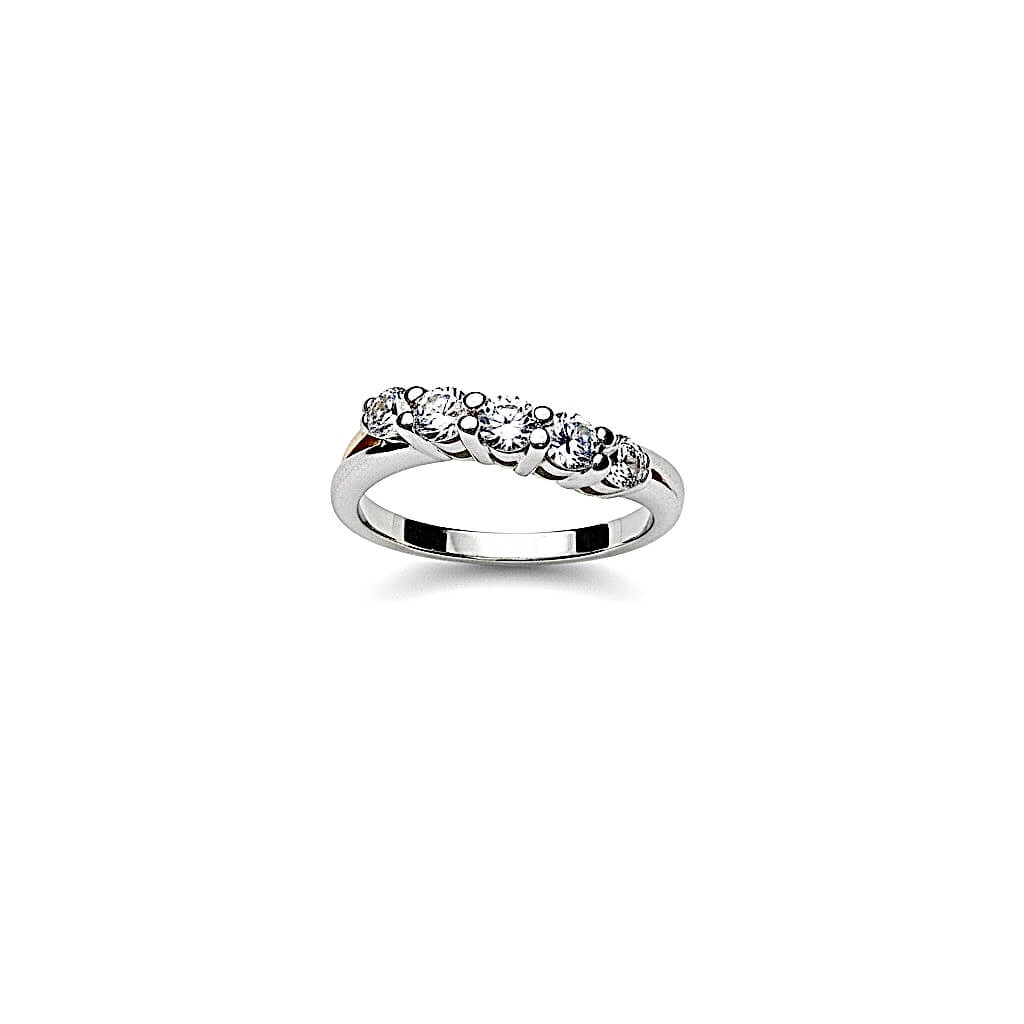 ANELLO IN ORO 18 KT E  ZIRCONI ART. ANELLOZ53