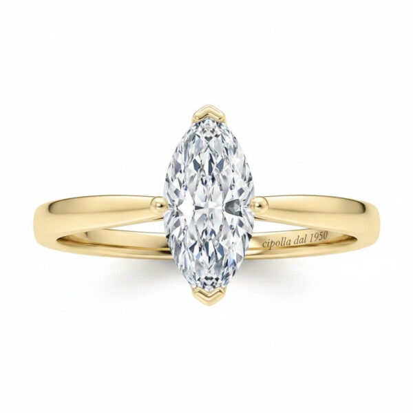 Anello solitario con diamante GIA America  Art.marquise1