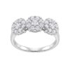 Anello trilogy pavè di diamanti SETA Art. R7018