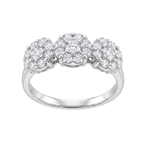 Anello trilogy pavè di diamanti SETA Art. R7018