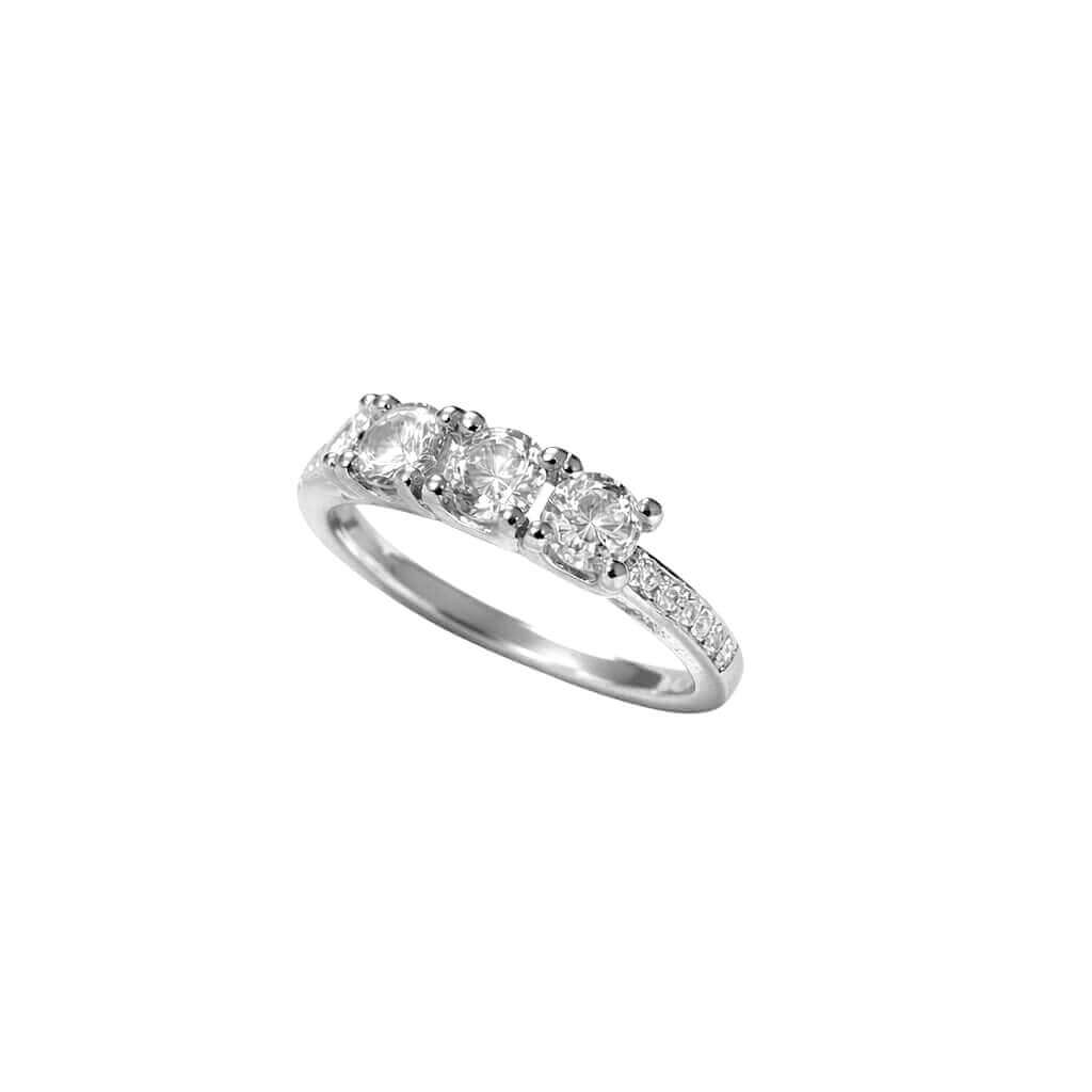 ANELLO TRILOGY IN ORO 18 KT E  ZIRCONI ART. ANELLOZ52
