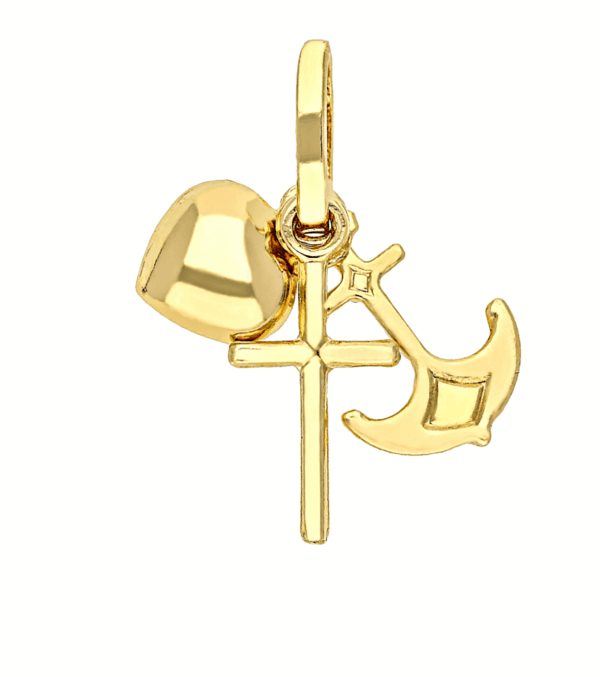 Pendente FEDE SPERANZA CARITA' in oro 18kt Art. PENDTRIS