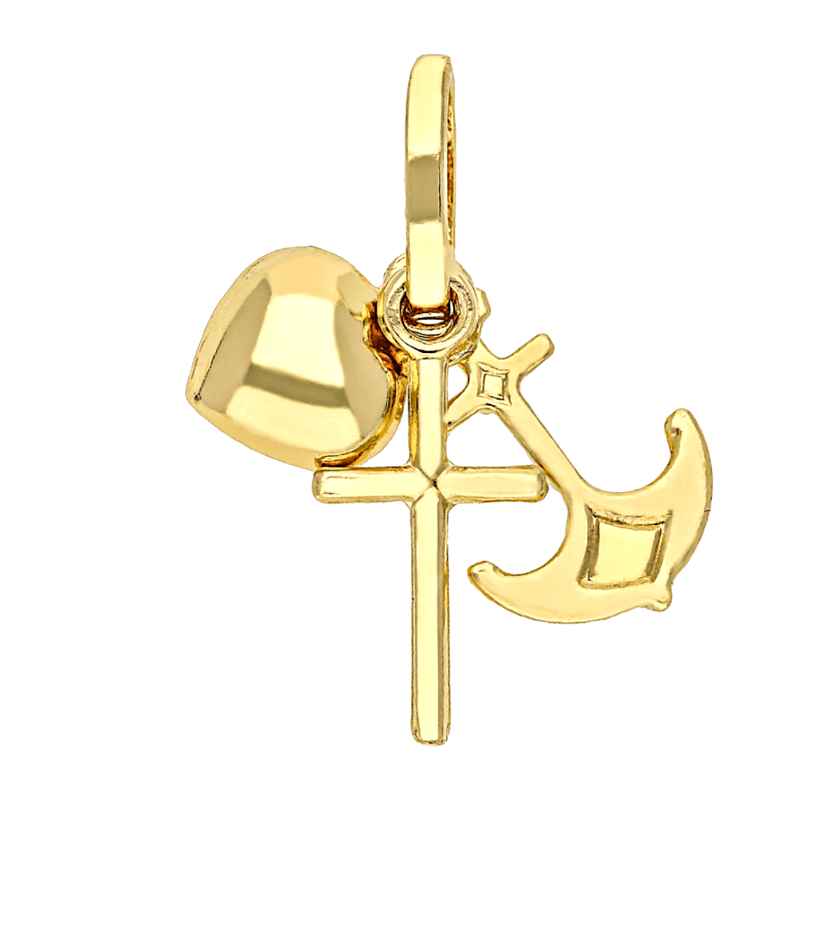 Pendente FEDE SPERANZA CARITA’ in oro 18kt Art. PENDTRIS