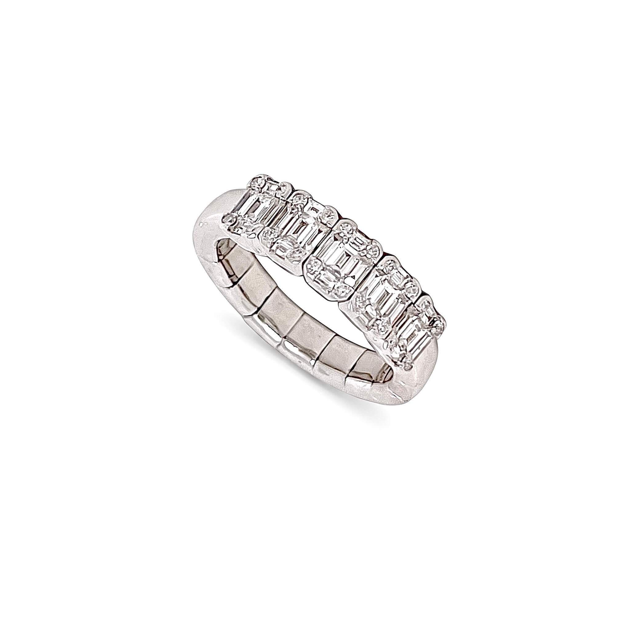 Anello elastico oro rosa e diamanti art. MOLLA2