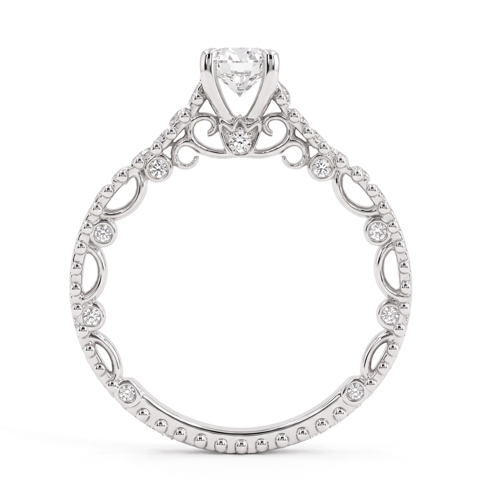 Anello solitario con diamanti BAROCCO ART.197A