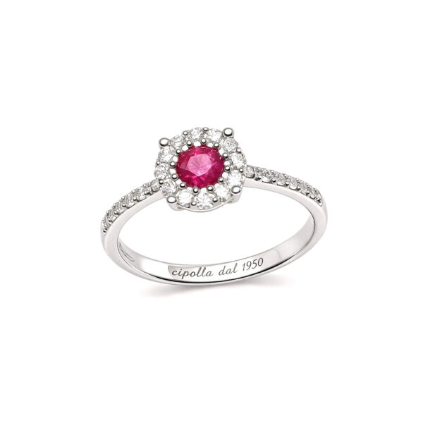 Anello Rubino e diamanti in oro BELLE EPOQUE Art. CIP264857RB