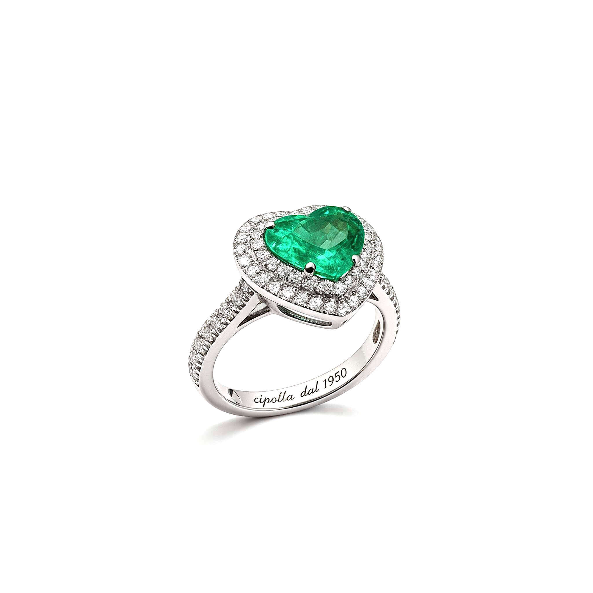 Anello smeraldo diamanti e oro  art.AN1931
