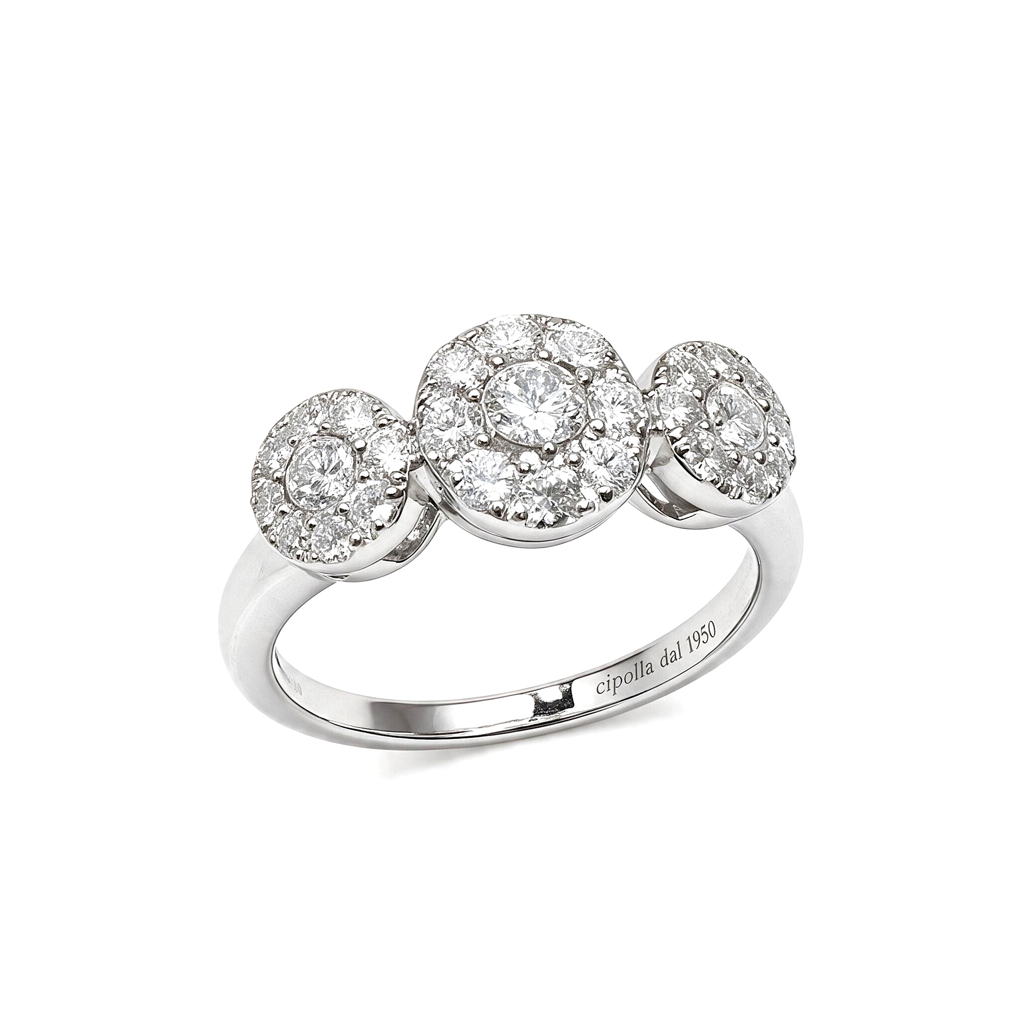 Anello trilogy  oro e diamanti SETA Art. BS29114R100